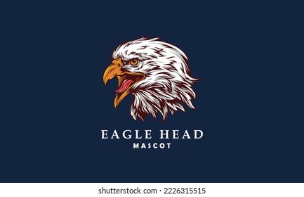 Eagle head mascot vector art minimal logo design