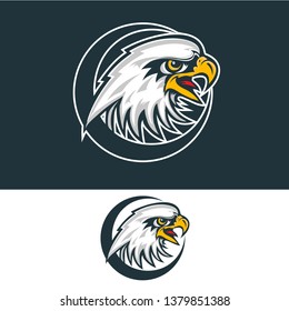 Eagle head mascot. Vector illustration