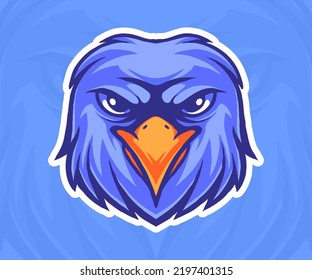 Ilustración vectorial de la mascota de la cabeza del águila.