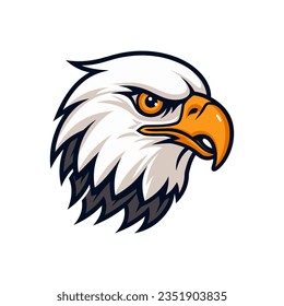 Eagle head mascot vector illustration isolated on white background