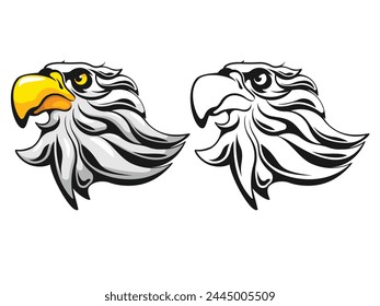 Eagle head. Mascot Head of an Eagle. Vector illustration