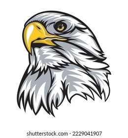 Logo del vector águila aislado en fondo blanco.