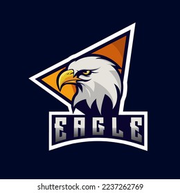 eagle head mascot vector logo e sport gaming design, team sport badge design.