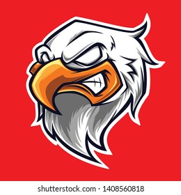 Eagle Head Mascot for your Sport Team Vector Template