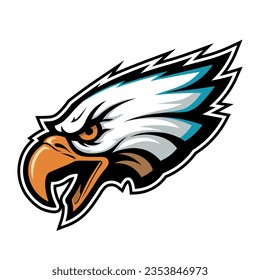 Eagle head mascot.vector illustration isolated on white background