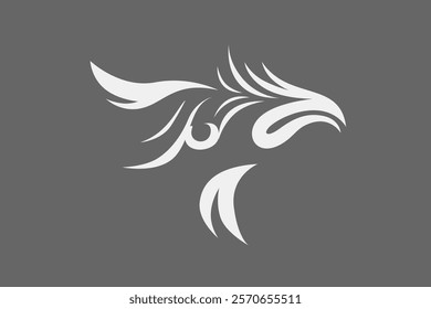 eagle head minimalist abstract logo