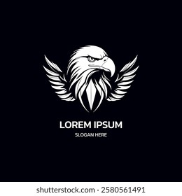 eagle head minimalist logo design
