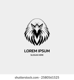eagle head minimalist logo design