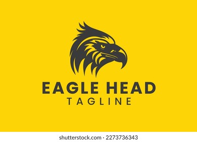 Eagle Head Minimalist Modern Logo Design, Eagle Logo, Minimal Eagle Logo