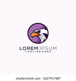 eagle head modern logo design vector
