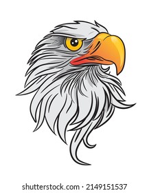 eagle head mood vector clip art