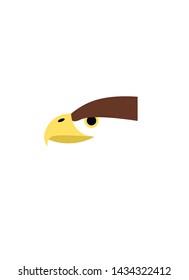 Eagle head on white background