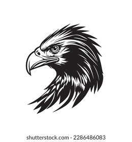 Adler auf weißem Hintergrund. Vektorsilhouette svg Illustration.
