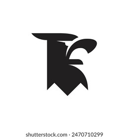 Eagle head with open beak logo vector