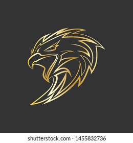 Eagle head in outline style.