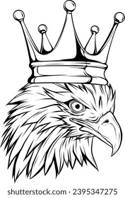 Eagle head in outline style.