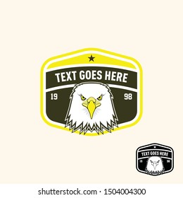 Eagle head retro vintage patch for emblem