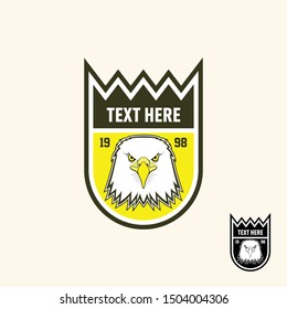 Eagle head retro vintage patch for emblem