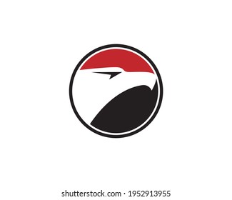 eagle head shape as flight airways logo or shipping