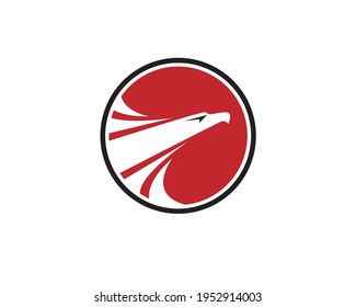 Adler-Kopfform als Logo für Flugwege oder Versand
