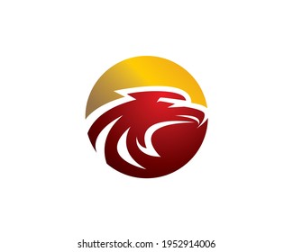 forma de la cabeza del águila como logotipo de las vías aéreas de vuelo o envío
