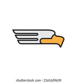 eagle head with sharp beak logo vector