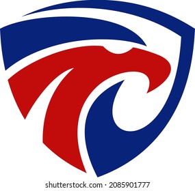 Eagle head shield abstract design