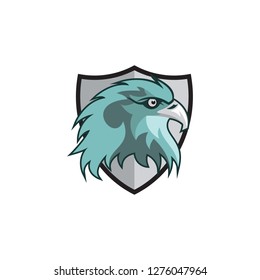 eagle head shield animal logo