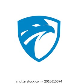 Plantilla de ilustración de diseño de icono de protector de cabeza de águila