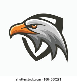 eagle head with shield logo