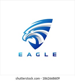 diseño del logotipo del protector de cabeza de águila