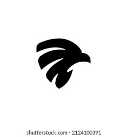 Eagle head shield logo design. Eagle head silhouette. Security logo