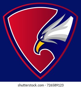 Eagle Head Shield Logo Mascot 