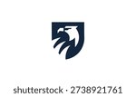 Eagle Head Shield Logo – Modern Corporate Mascot