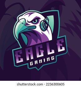 logotipo de mascota de águila buen uso para emblema de identidad de símbolo y más