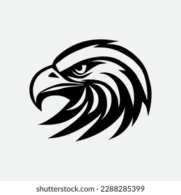 Eagle head, side face illustration work design for a logo, tattoo, t shirts, etc..