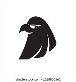 Eagle head silhouette logo design