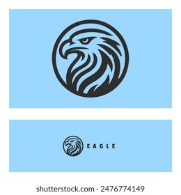 Eagle Head silhouette logo elegant bold