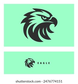 Eagle Head Silhouette Logo elegant fett