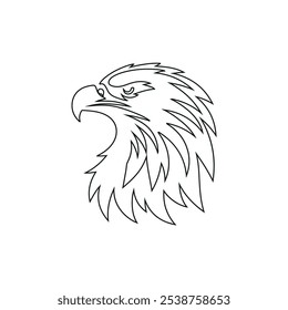 Eagle head silhouette logo iconic isolated eps file