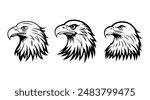 Eagle Head Silhouette Logo Illustration