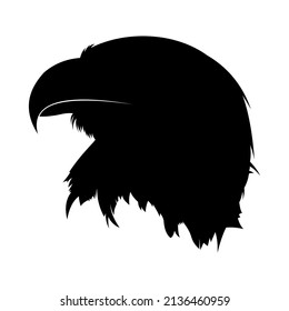 eagle head silhouette on white background