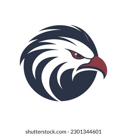 Eagle head silhouette style icon design, vector illustration design