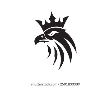 eagle head silhouette vector illustration