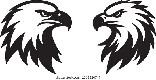 The Eagle Head Silhouette Vector Illustration