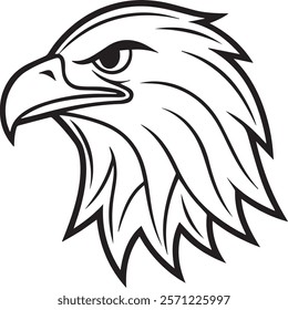 Eagle Head silhouette Vector Illustration