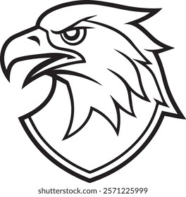 Eagle Head silhouette Vector Illustration