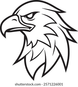 Eagle Head silhouette Vector Illustration