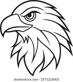 Eagle Head silhouette Vector Illustration