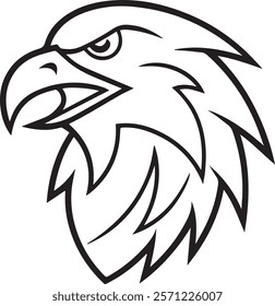 Eagle Head silhouette Vector Illustration